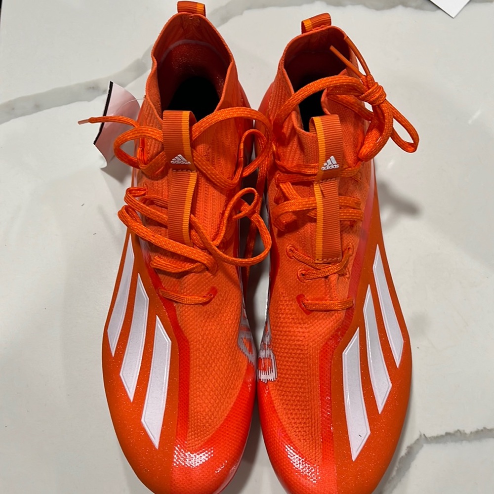 NWT Adidas Adizero Primeknit Men's Size 11.5 Football Cleats SM Orange GY5382